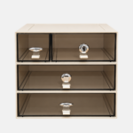 Organisateur de bureau avec 3 tiroirs modulables.