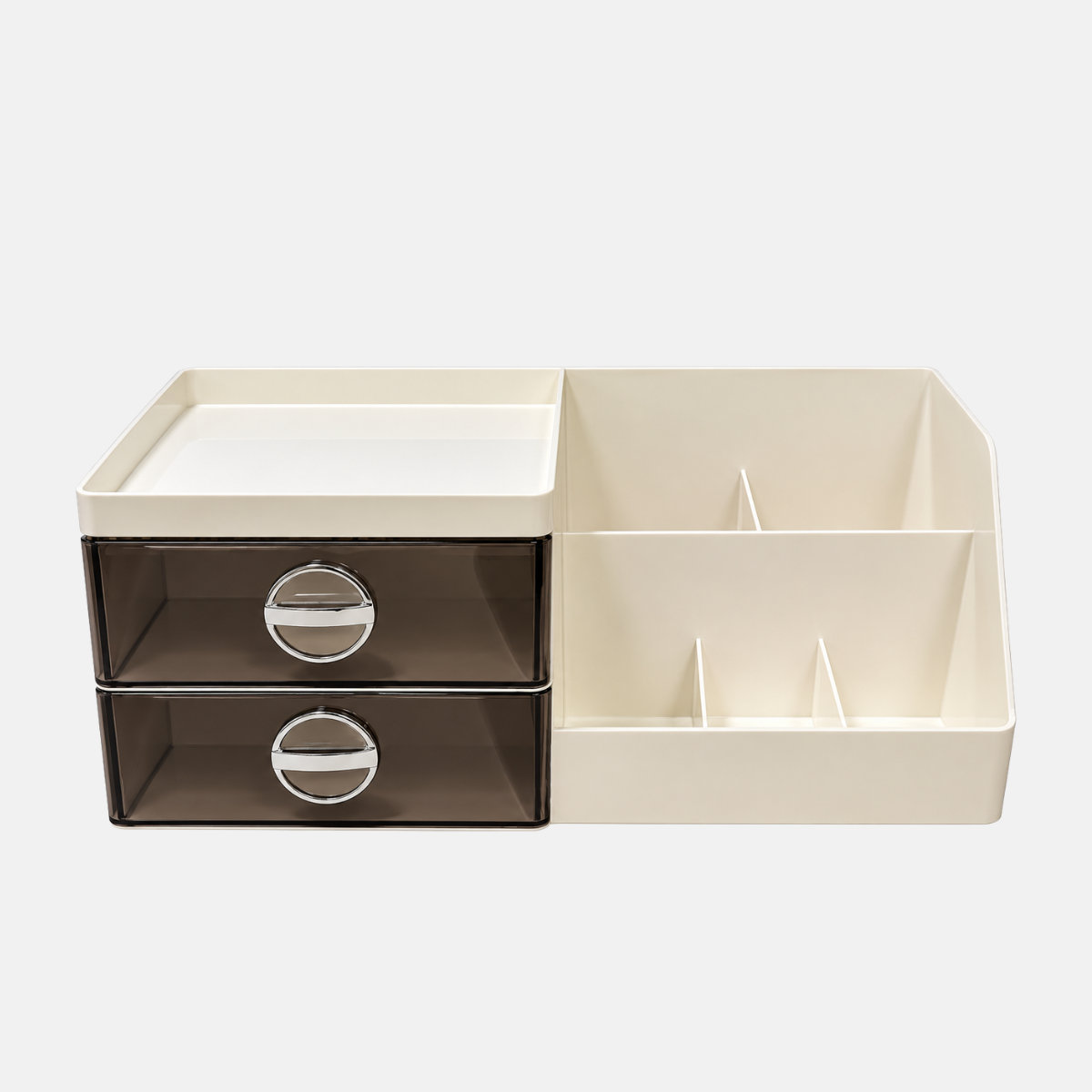 Organisateur de bureau 2 tiroirs avec porte stylo.