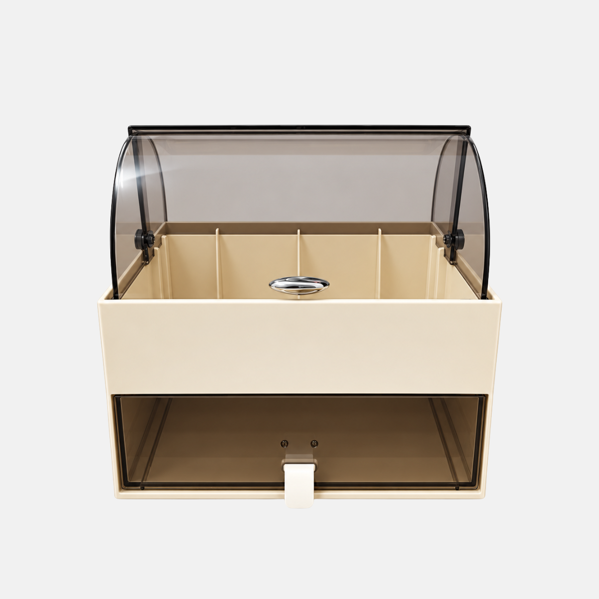 Organisateur de bureau avec 1 tiroirs et un couvercle.