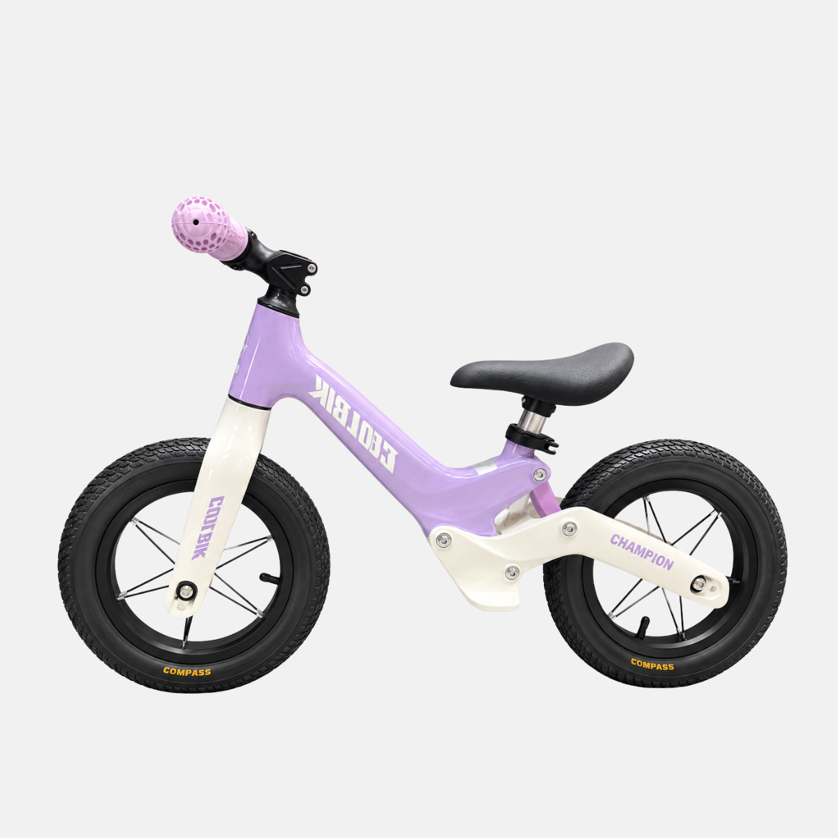 Vélo draisienne de 12'' pour enfant avec un cadre en magnésium.